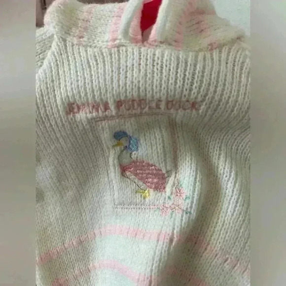 Quiltex Littleknits Beatrix Potter Jemima Puddle Duck Sweater 9M Zipper Warm - Picture 2 of 6